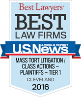 Best Lawyers, Best Law Firms, U.S. News & World Report, Mass Tort Litigation / Class Actions - Plaintiffs - Tier 1, Cleveland 2016